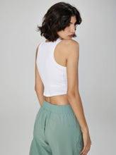 Load image into Gallery viewer, White - Molded Cup Ribbed Tank